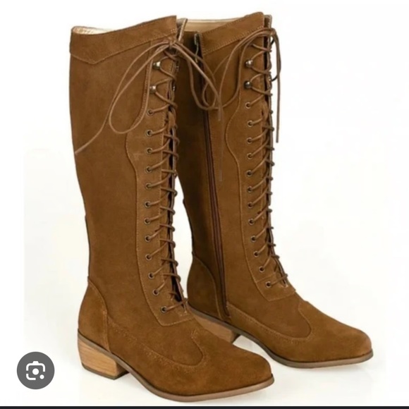 Joyfolie Indy Leather Boot in Brown Y3 - Picture 2 of 11